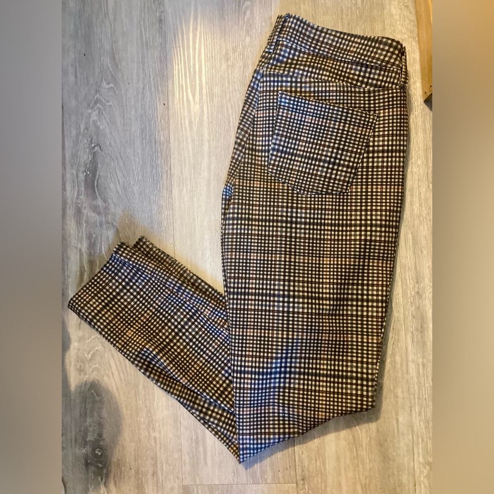 Womenās Checkered Trousers Professional Work Dress Pants